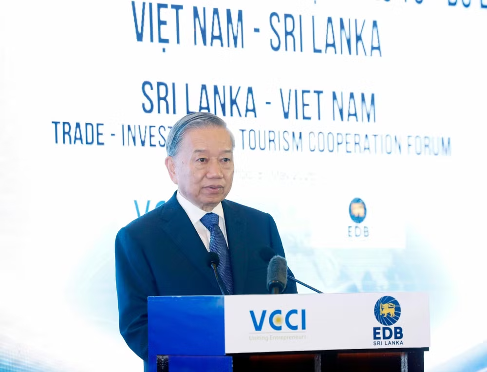 Tổng Bí thư, Chủ tịch nước dự diễn đàn doanh nghiệp Việt Nam-Sri Lanka