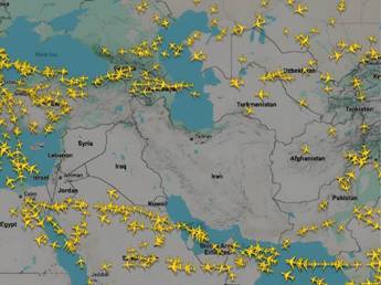 Bộ Xây dựng yêu cầu không tổ chức chuyến bay qua khu vực vùng trời Trung Đông