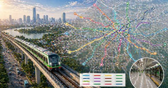 Quy hoạch 1.000km metro tại Hà Nội: Cần hơn 100 tỷ USD phát triển hạ tầng đa cực