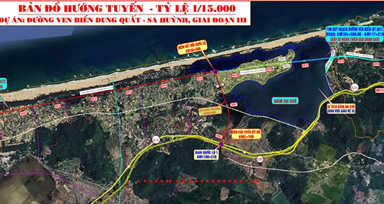 Quảng Ngãi: Đề xuất điều chỉnh hướng tuyến đường ven biển Dung Quất-Sa Huỳnh để bảo vệ di sản