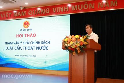 Bộ Xây dựng tham vấn ý kiến về chính sách Luật Cấp, thoát nước