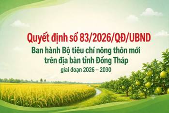 Đồng Tháp: Ban hành bộ tiêu chí xã nông thôn mới, nông thôn mới hiện đại