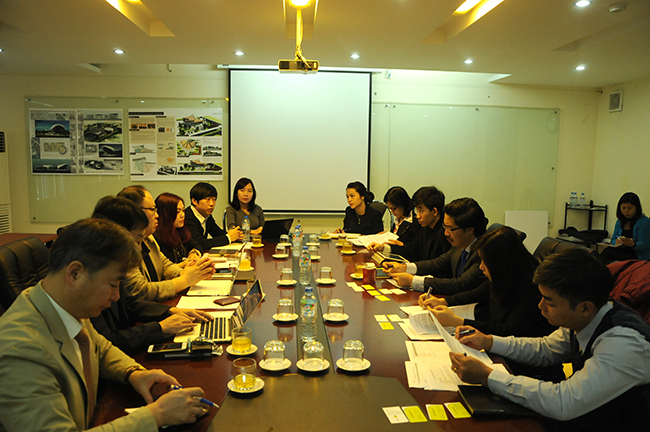 The leader of VIUP had a meeting with the Korean delegation discussing the technical assistance project for establishment of Vietnam green city master plan 