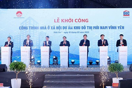  Thủ tướng dự lễ khởi công dự án nhà ở xã hội hơn 5.300 căn hộ tại Vĩnh Phúc