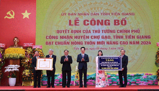 Tiền Giang hoàn thành xây dựng nông thôn mới năm 2024