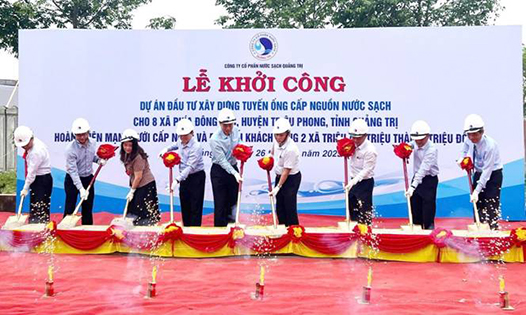 Quảng Trị: Khởi công dự án cấp nước sạch cho 8 xã Đông Bắc huyện Triệu Phong